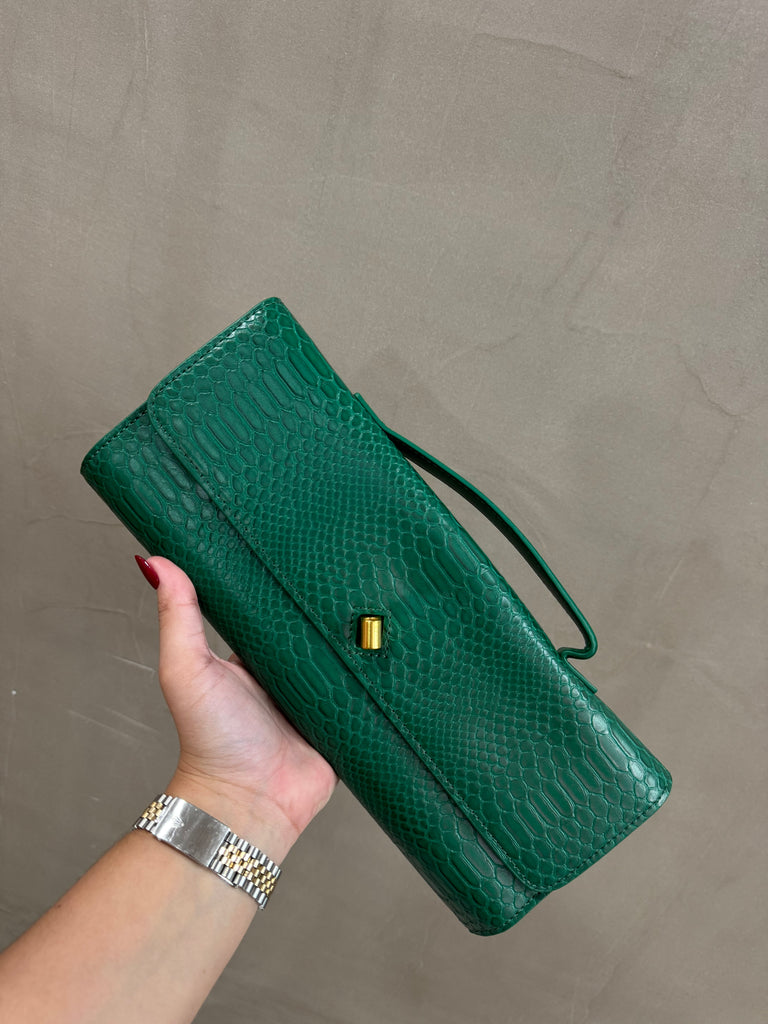 Inspo Bottega Green Clutch