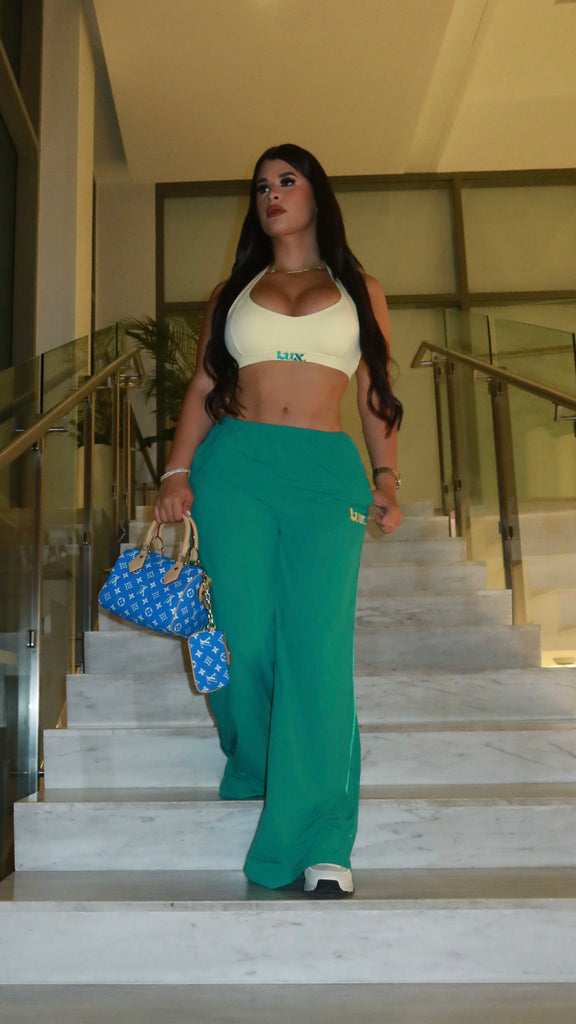 Lux Butter Yellow & Aqua Top