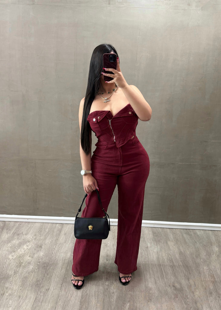 Wine Jumpsuit