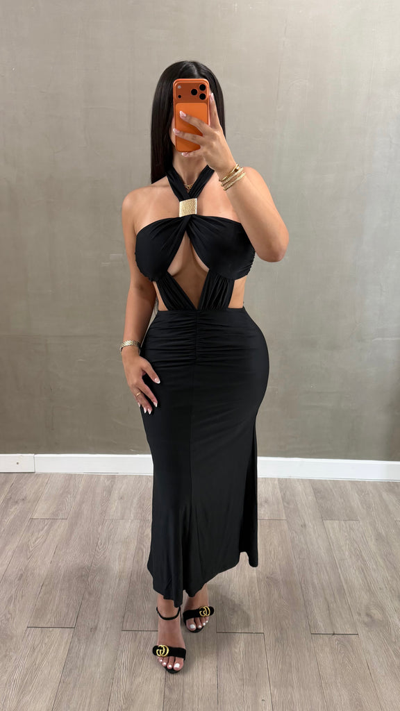 Diosa Black Dress