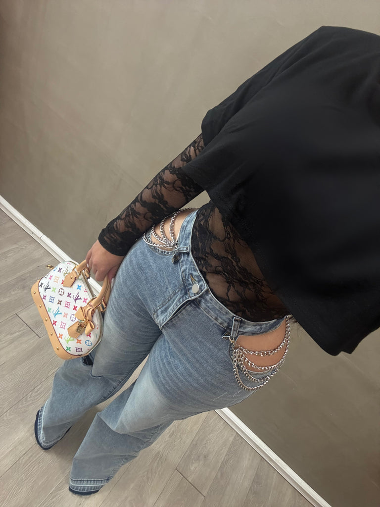 Trend Mesh Black Bodysuit