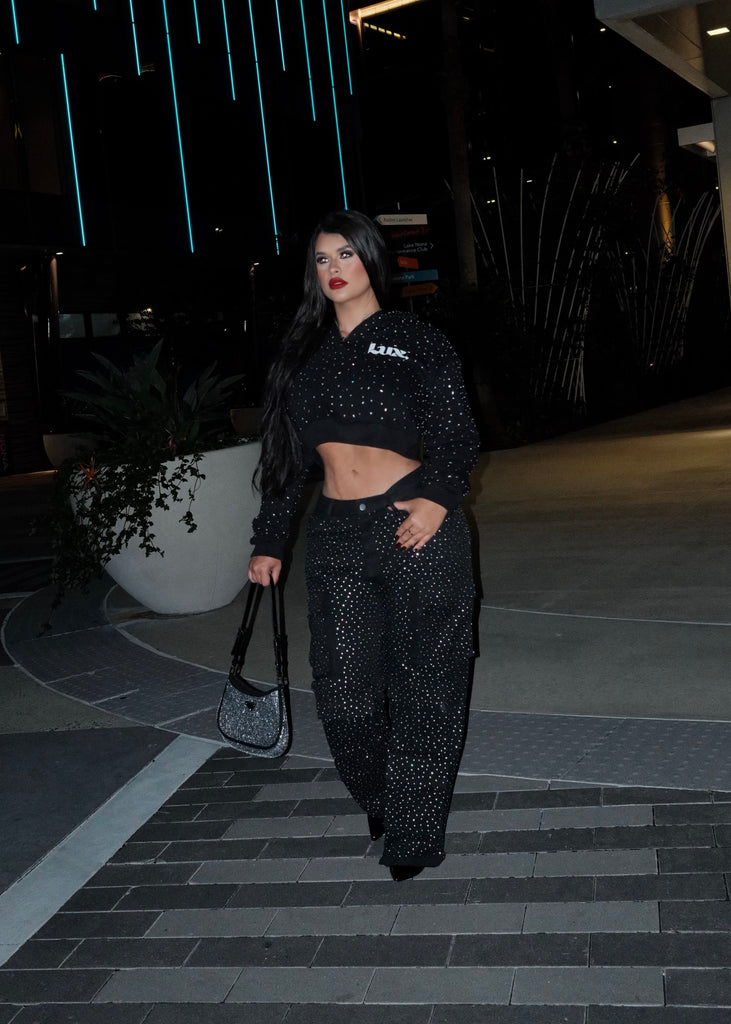 Lux Rhinestone Crop Jacket <3