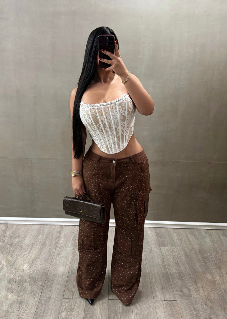 Lux Nude Rhinestone Bottom