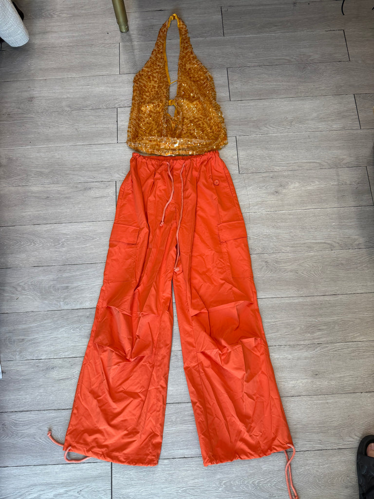 Orange Sparkle Top