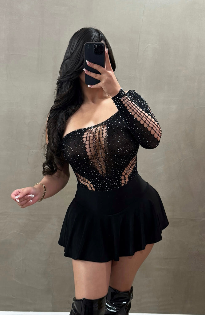 Baddy Black Bodysuit