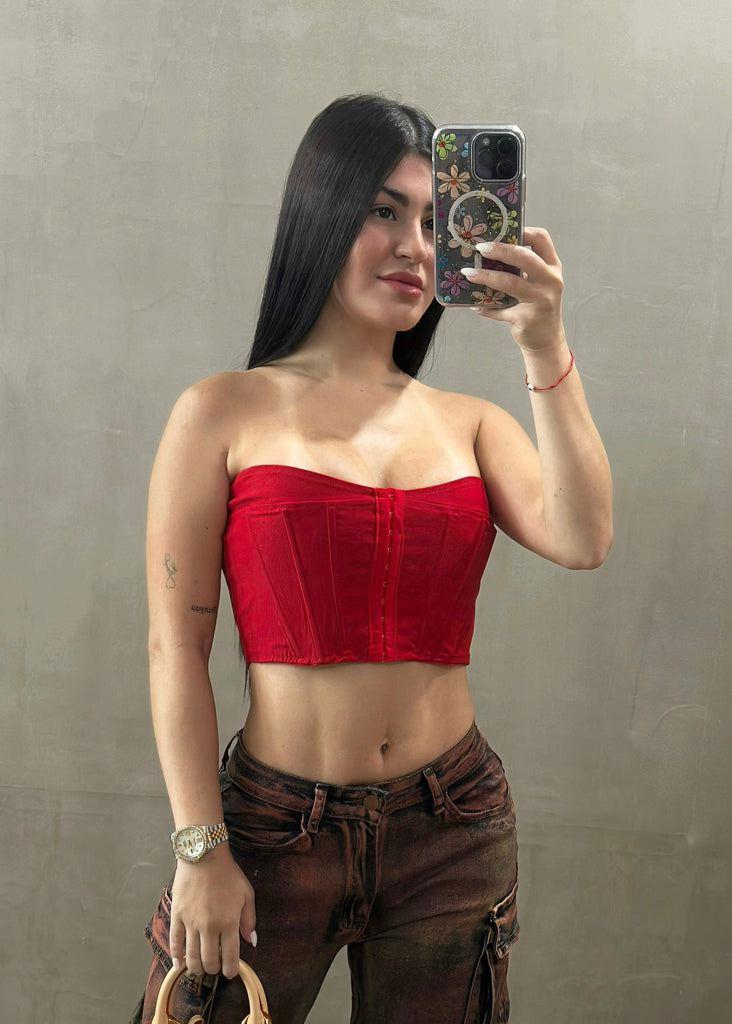 Colombian Red Corset