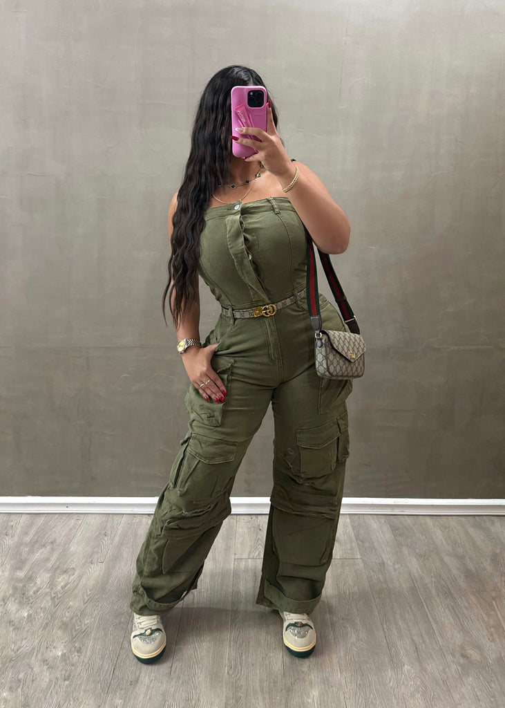 All I Need Green Jumpsuit