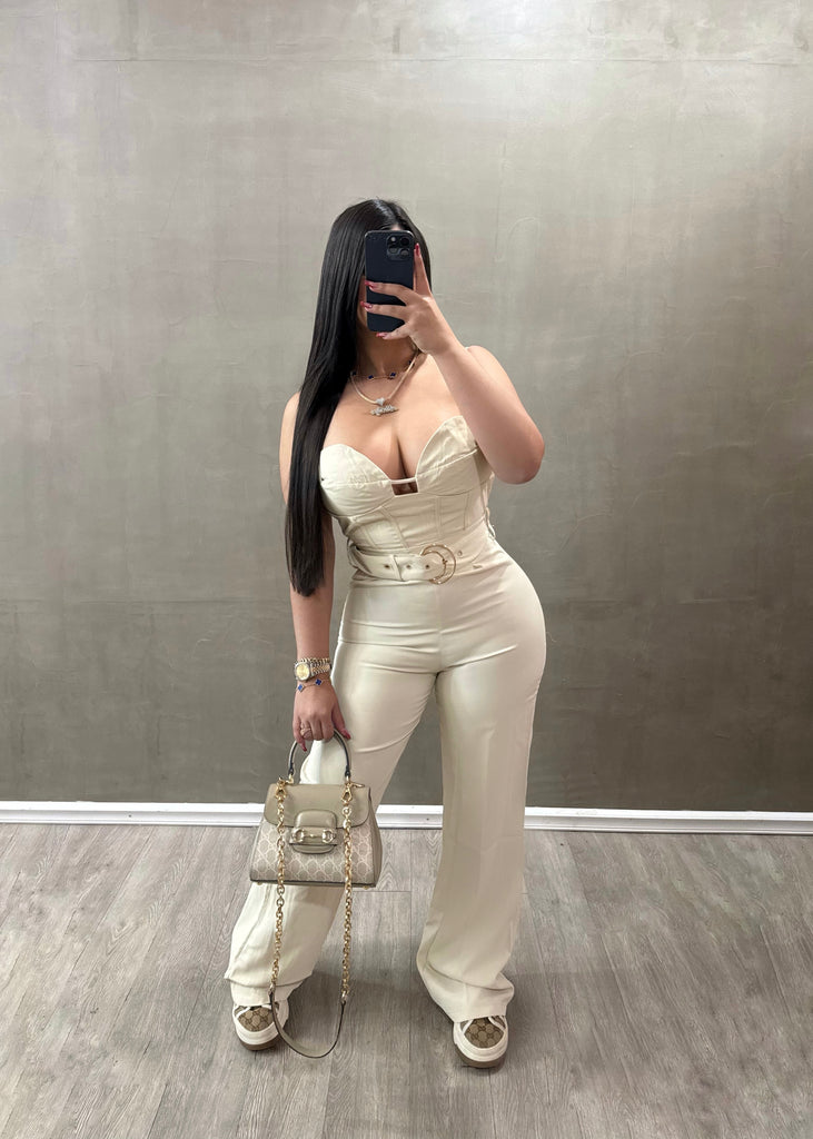 Classy Nude Jumpsuit