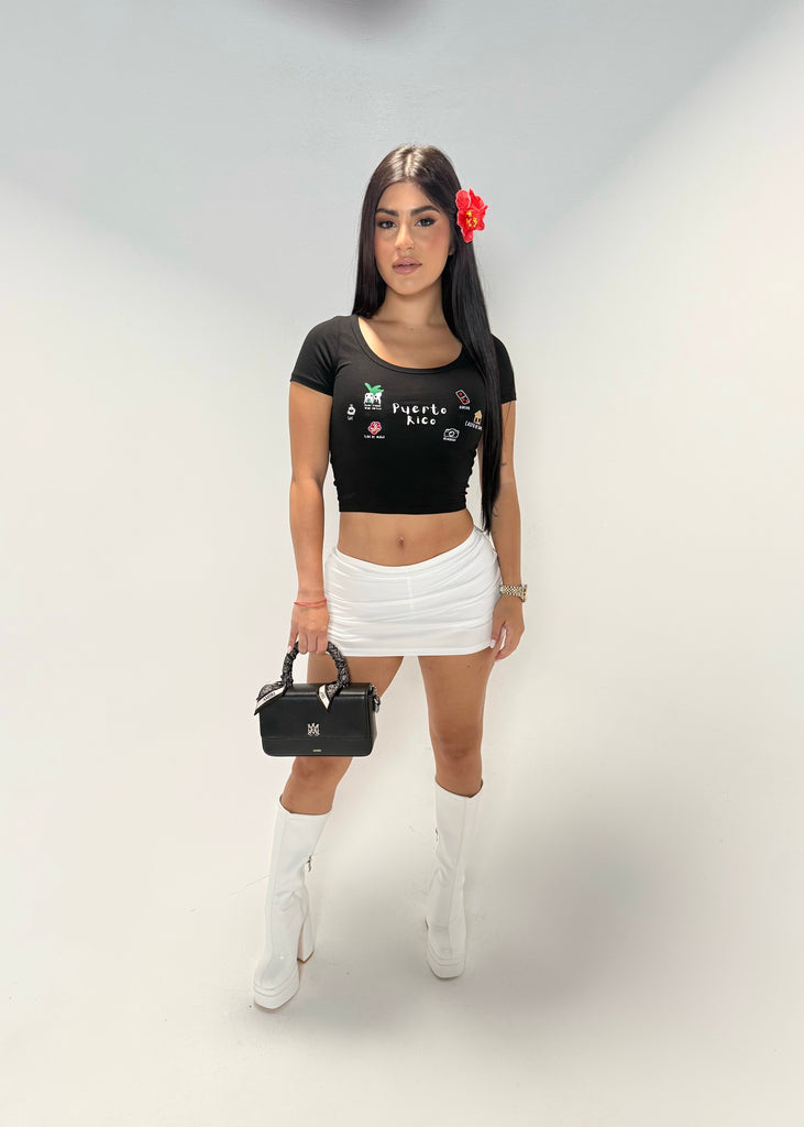 Bori White Skort