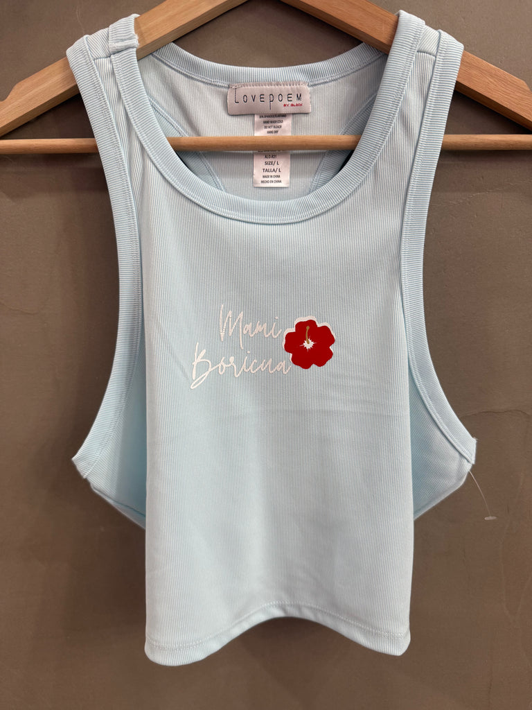 Mami Boricua Baby Blue Top